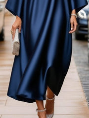 Luxe Glitter Satin Kaftan Maxi Dress