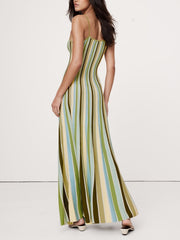 Sculpted Stripe Maxi Dress
